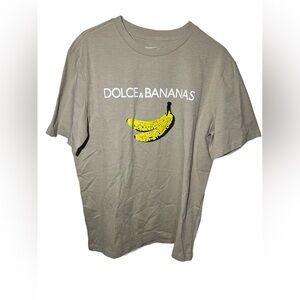Dolce and Bananas T-shirt Tan and yellow Graphic Tee